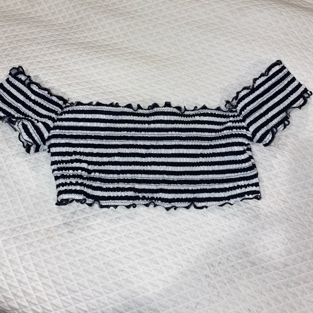 Victoria Secret Black and white stripped bikini